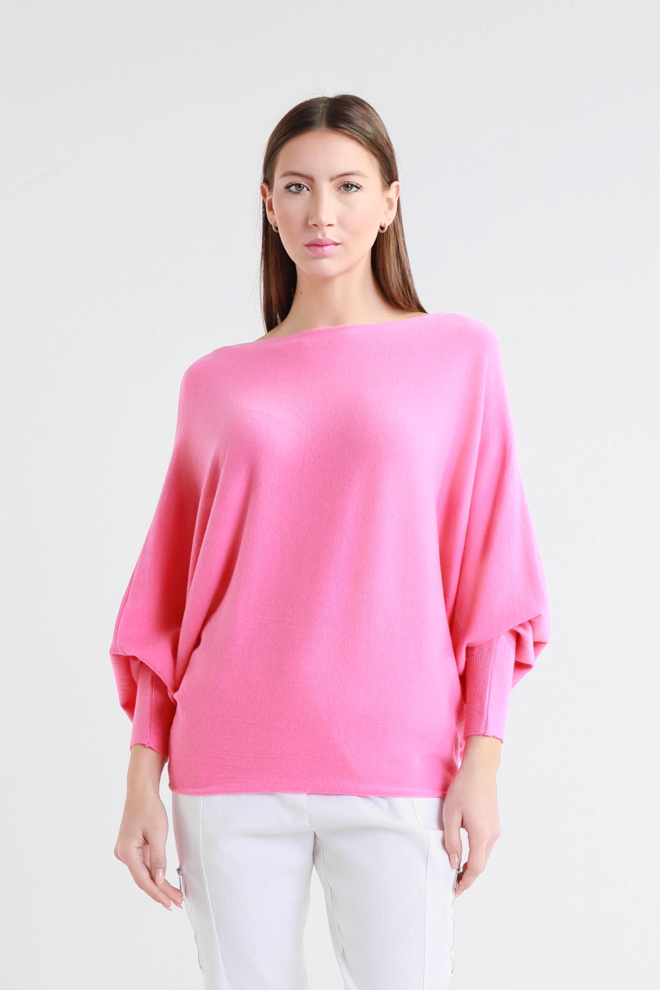 TINA Stephens Italy/Tees By Tina – Engroshandel Pullover - Dame – Mylah seriøst blød batwing sweater (BLS413)29