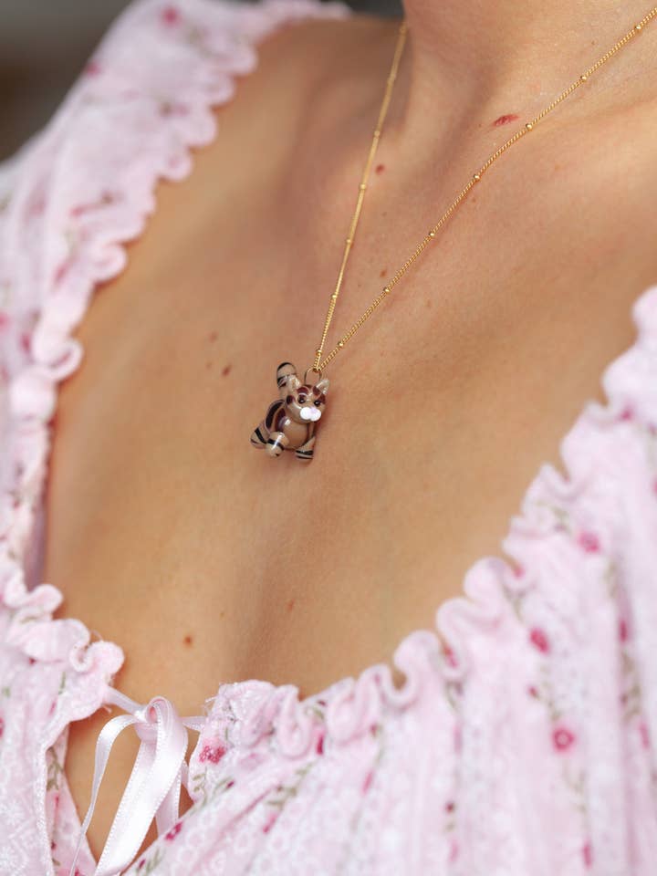 Kitty Cat Charm Necklace for wholesale by Picnic Blanket