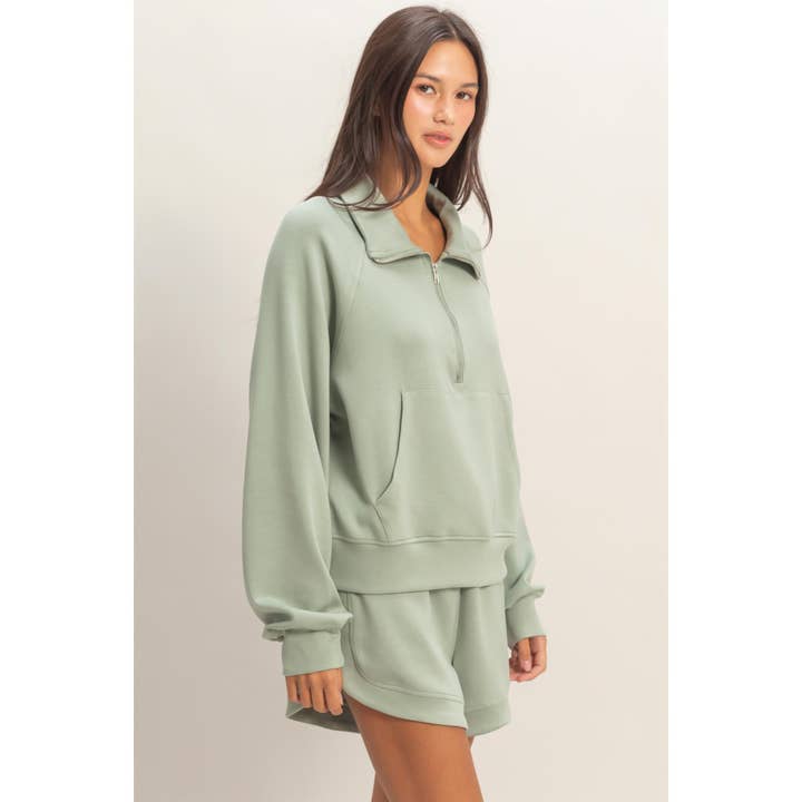 HYFVE - Wholesale Sweatshirt - Women's - Half-Zip Collar Pullover23