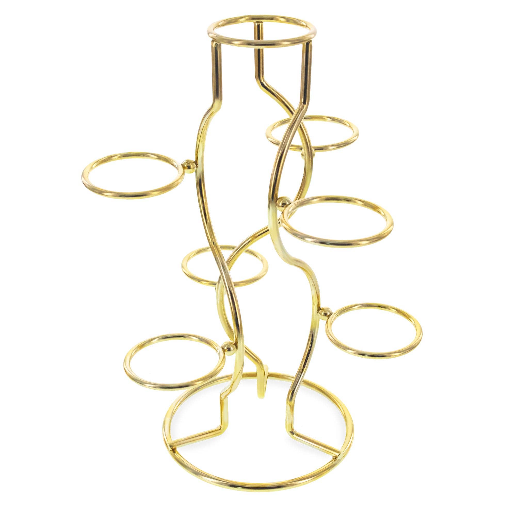 BestPysanky - Wholesale Decorative Tabletop Object - 7-Ring 3-Tier Gold Wire Metal Sphere Crystals Egg Stand Holder Display 7.4 Inches (Taiwan)2