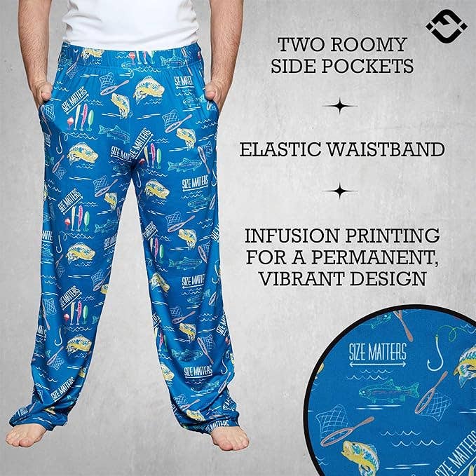 Funky Junque – Engroshandel Pyjamasunderdel - Herre – Herre pyjamasbukser - Størrelse betyder noget (fiskeri) - blå