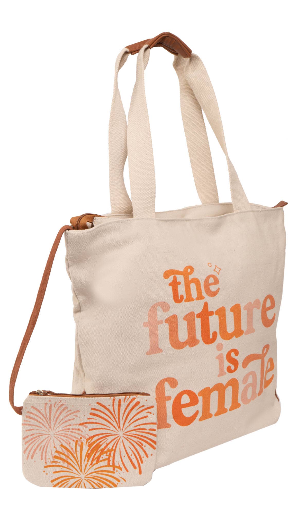 Magid - Wholesale Tote Bag - Women's - Magid Canvas "THE FUTURE IS FEMALE" Tote With Pouch2