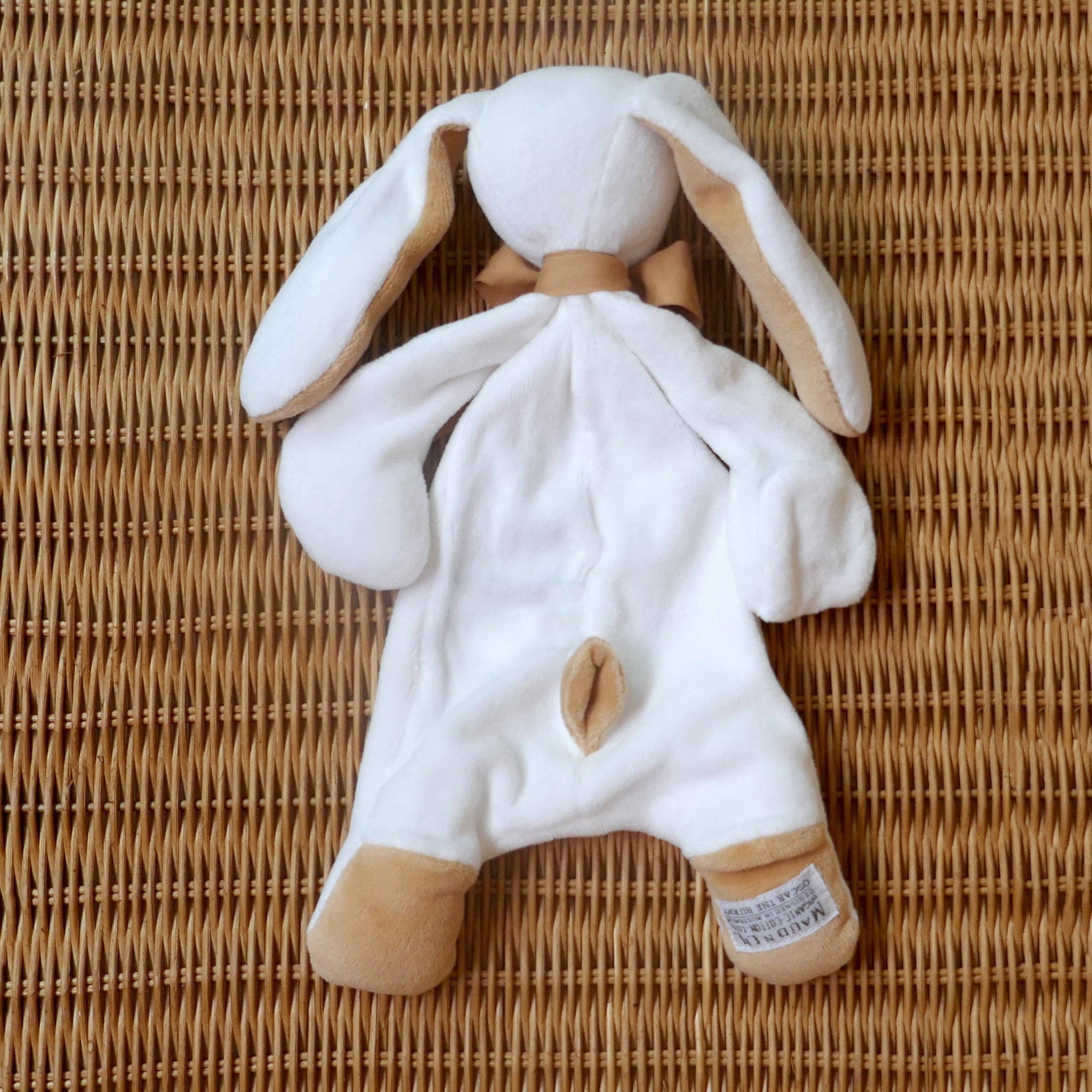 Maud N Lil Organic Cotton - Wholesale Stuffed/plush toy – Kids & baby - Classic Organic Cotton Bunny Comforter / Lovey Toy - Biscuit3