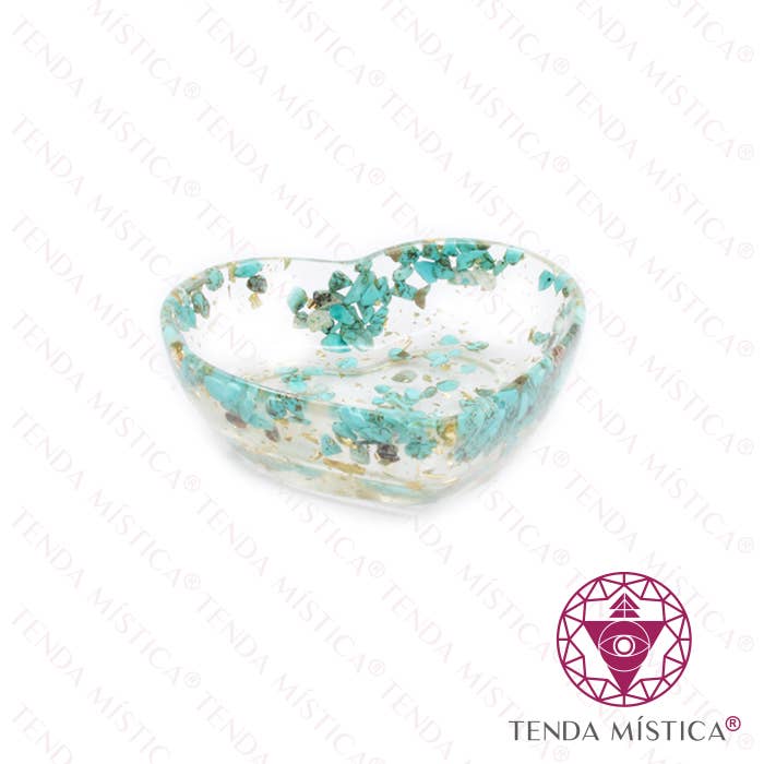 Tenda Mística – wholesale Decorative plate/dish/bowl – Turquoise Heart Bowl Orgonite0