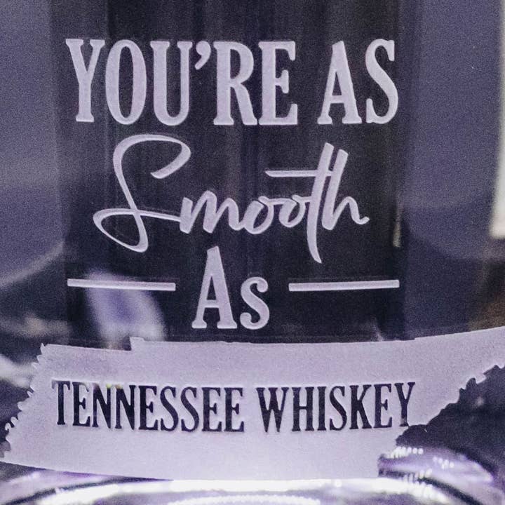 A to Z Imaging and Design - Wholesale Cocktail/Liquor Glass - Smooth as Tennessee Whiskey Rocks Glass