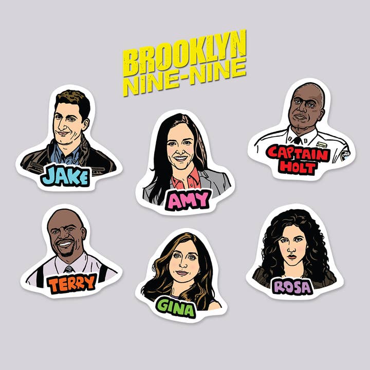 Brooklyn Nine uitgestanste sticker, pak van 6 stuks voor wholesale door Design Corner