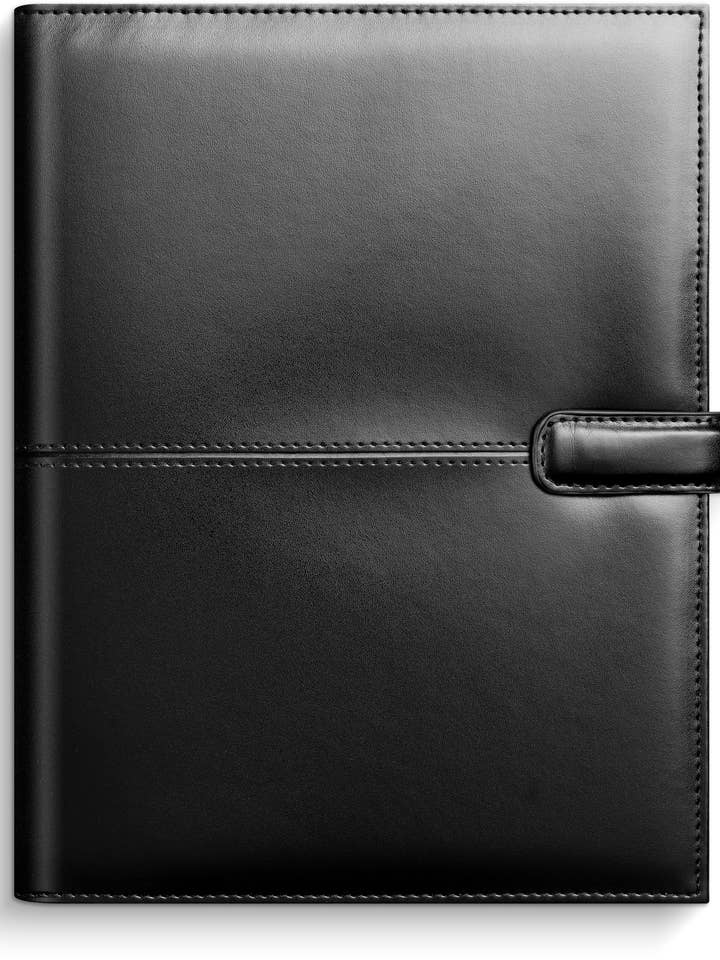 Autocollant Calendar 2024 Business System en cuir artificiel noir pour la vente par Burde Publishing AB