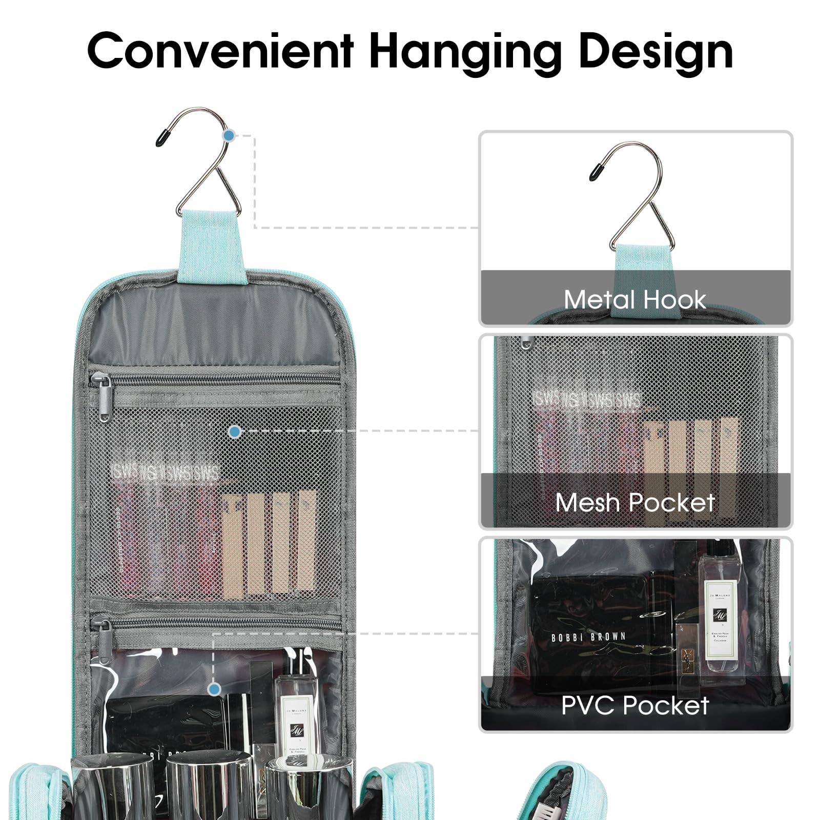 NARWEY INC - Wholesale Toiletry Bag - Women's - Hanging Toiletry Makeup Bag With compartment31