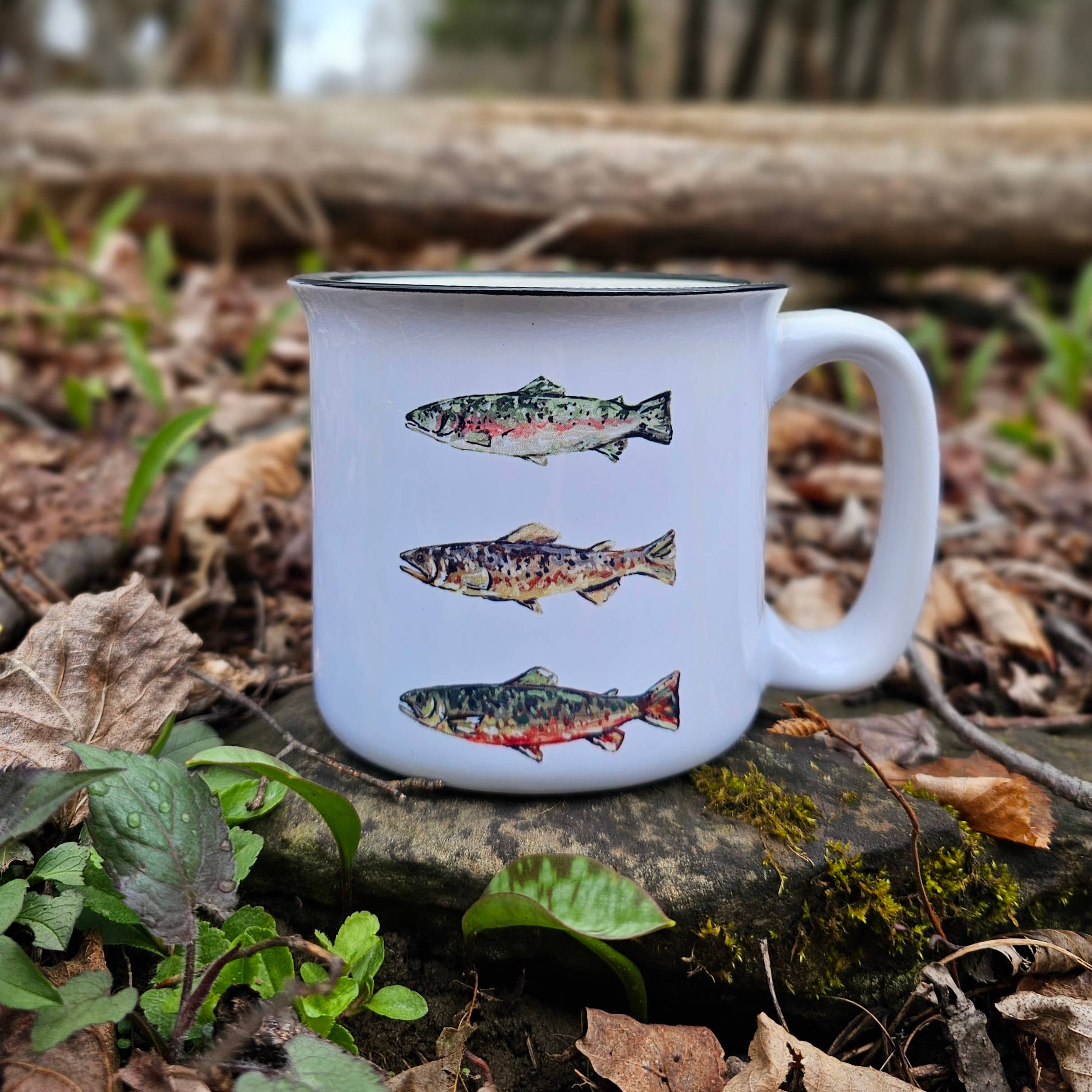 The Cranberry Finch - Wholesale Coffee Mug - Trout Fish Coffee Mug3