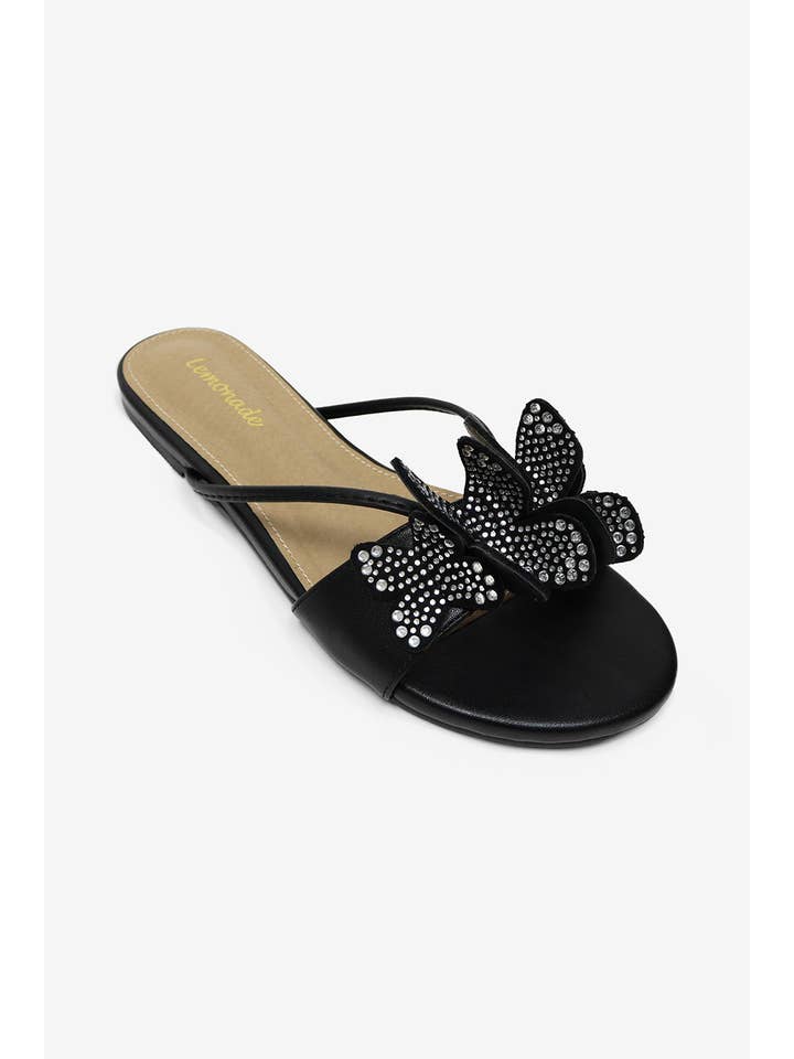 Lemonade Shoes - Wholesale Sandals - Women's - SABETHA - Sandals w/ Sparkling Butterfly Embellishment26