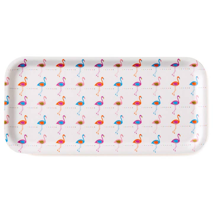 Flamingo Birch Serving Tray for wholesale by Blue Kite Press