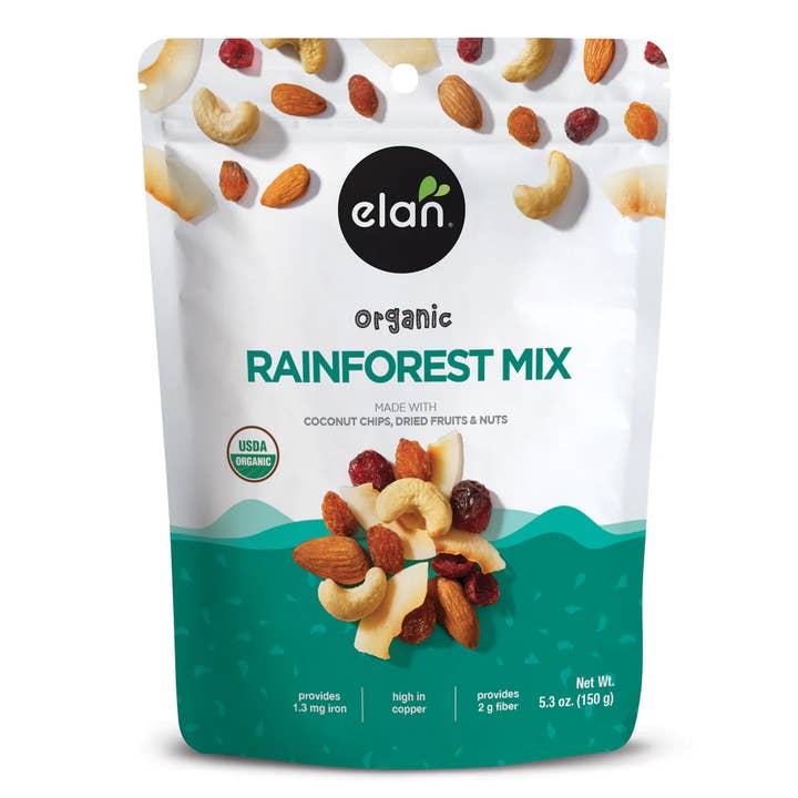 Elan Organic Rainforest Mix, Snack, Nuts, Dried Fruit (5 oz) for wholesale by Elan