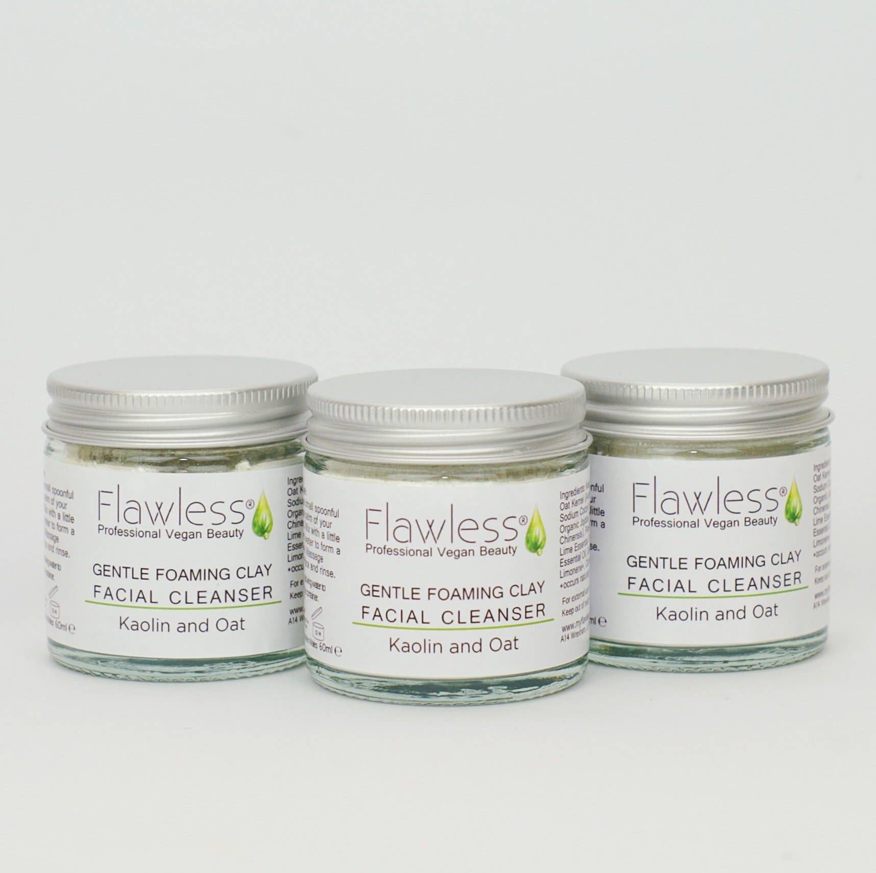 Flawless – wholesale Facial cleanser – Vegan Clay Facial Cleanser - Gentle and Foaming - 60ml2
