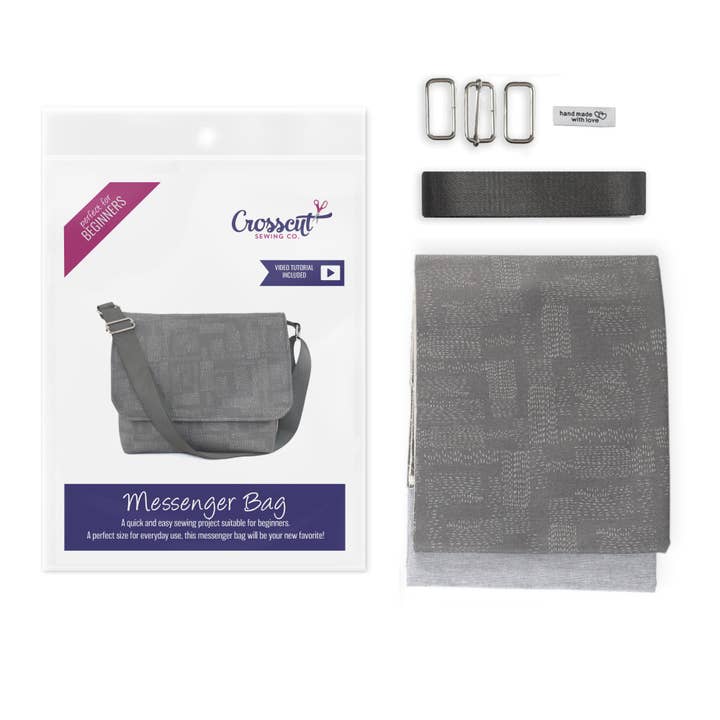 Crosscut Sewing Co. - Wholesale DIY Craft Kit - Messenger Bag Sewing Kit - DIY Beginner Sewing Project Kit Kids and Adults42