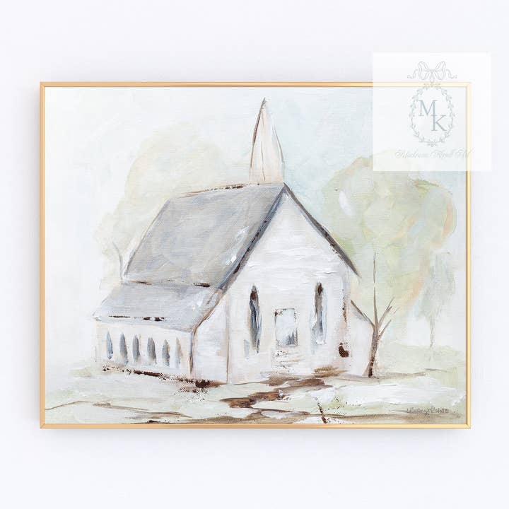 'Velsignet Hus' Kirkepapir Print for engroshandel hos Mackenzie Kissell Art