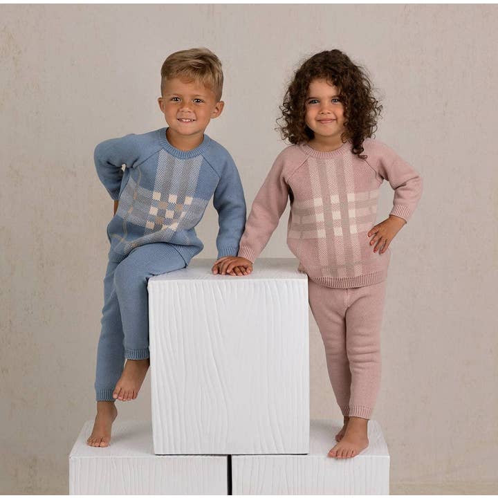 Feltman Brothers - Wholesale Clothing Set - Baby - Baby Boys & Girls Plaid Sweater Set2