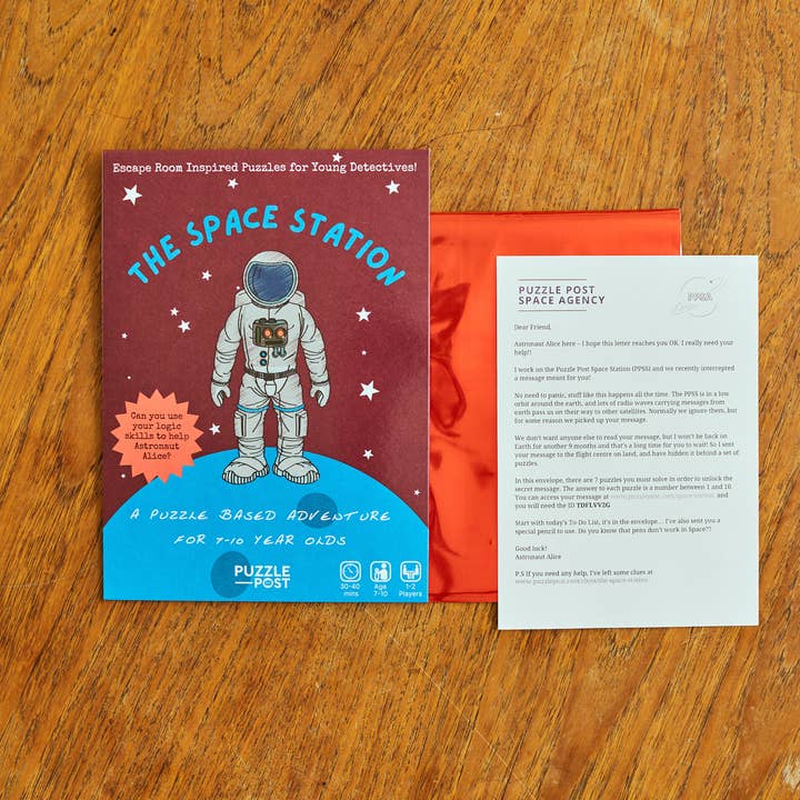 Puzzle Post Games - Wholesale Board Game - The Space Station - Children’s Escape Room (7-10) Board Game