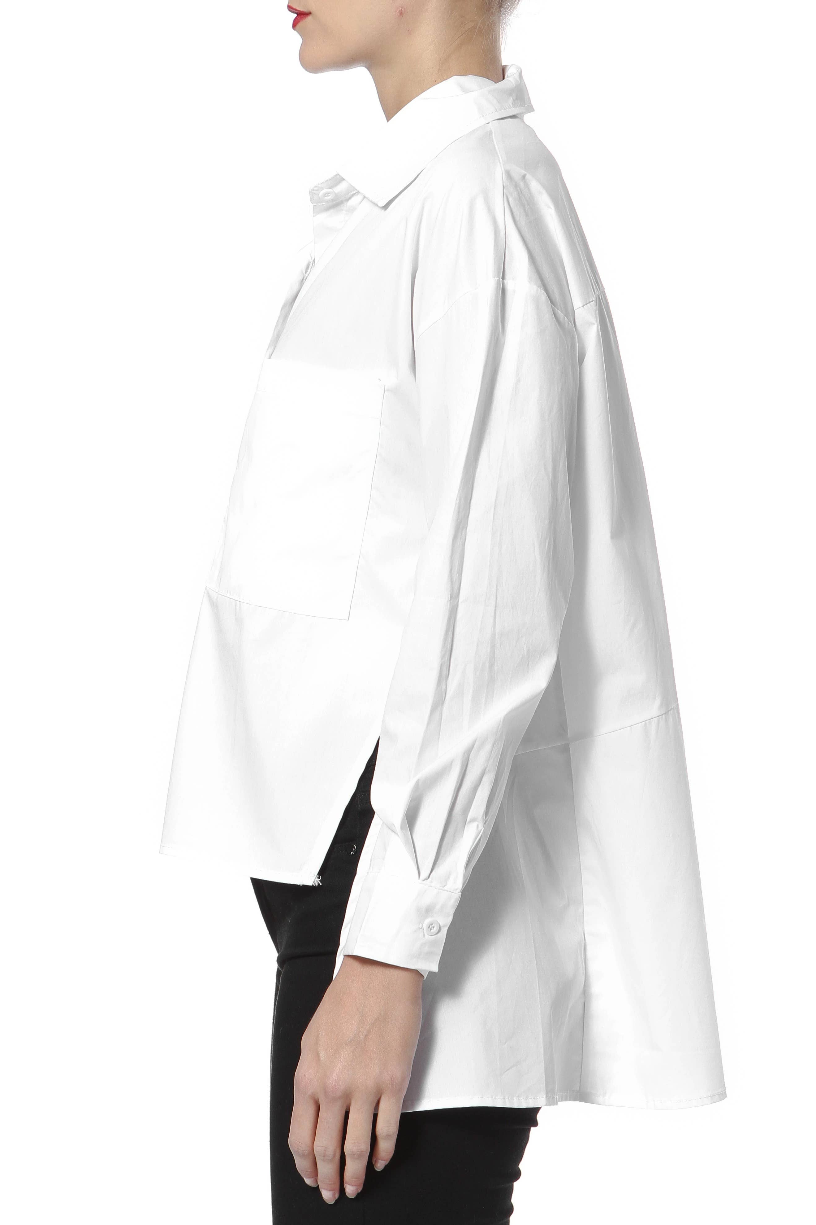 Luxe & Leather by Madonna & Co – wholesale Buttoned-down shirt – Women's – Hi-Lo Shirt1