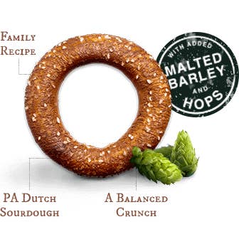 Unique Snacks - Wholesale Pretzels - 24 - 11oz Sourdough Pretzel Rings