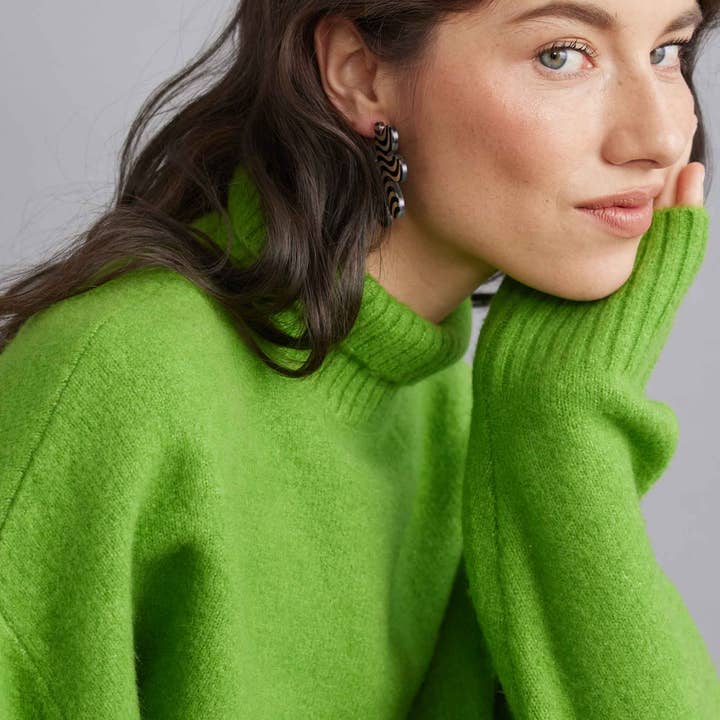 Tiepology - Venta al por mayor Pendientes de botón/aretes de poste - Pendientes de poste de ola de flores grandes7