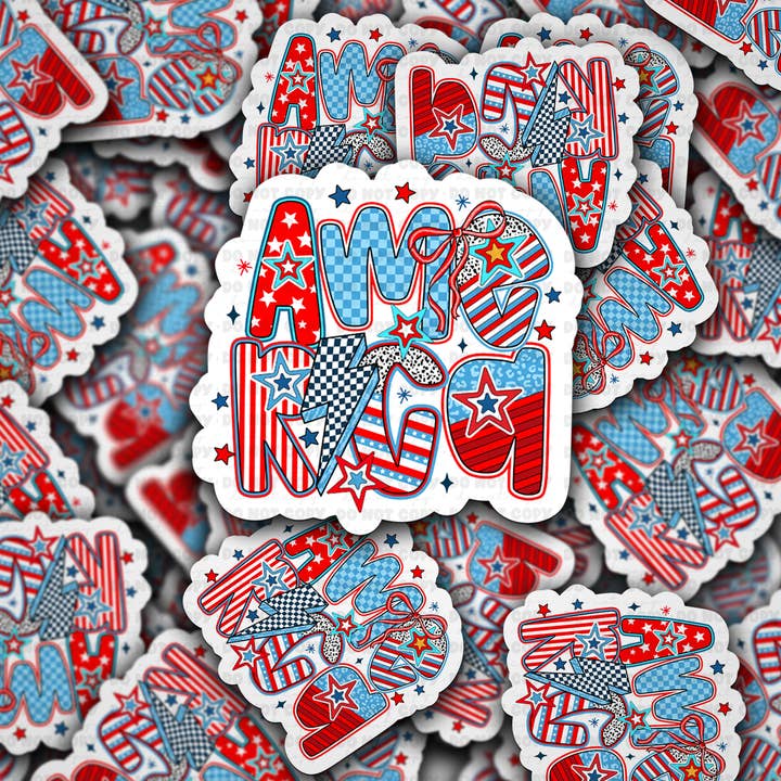 America sticker for wholesale by KTD DESIGNS