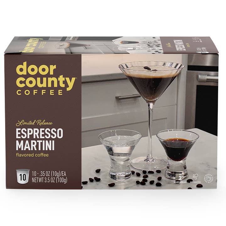 10 Count Espresso Martini Specialty Coffee Single Serve Cups for wholesale by Door County Coffee