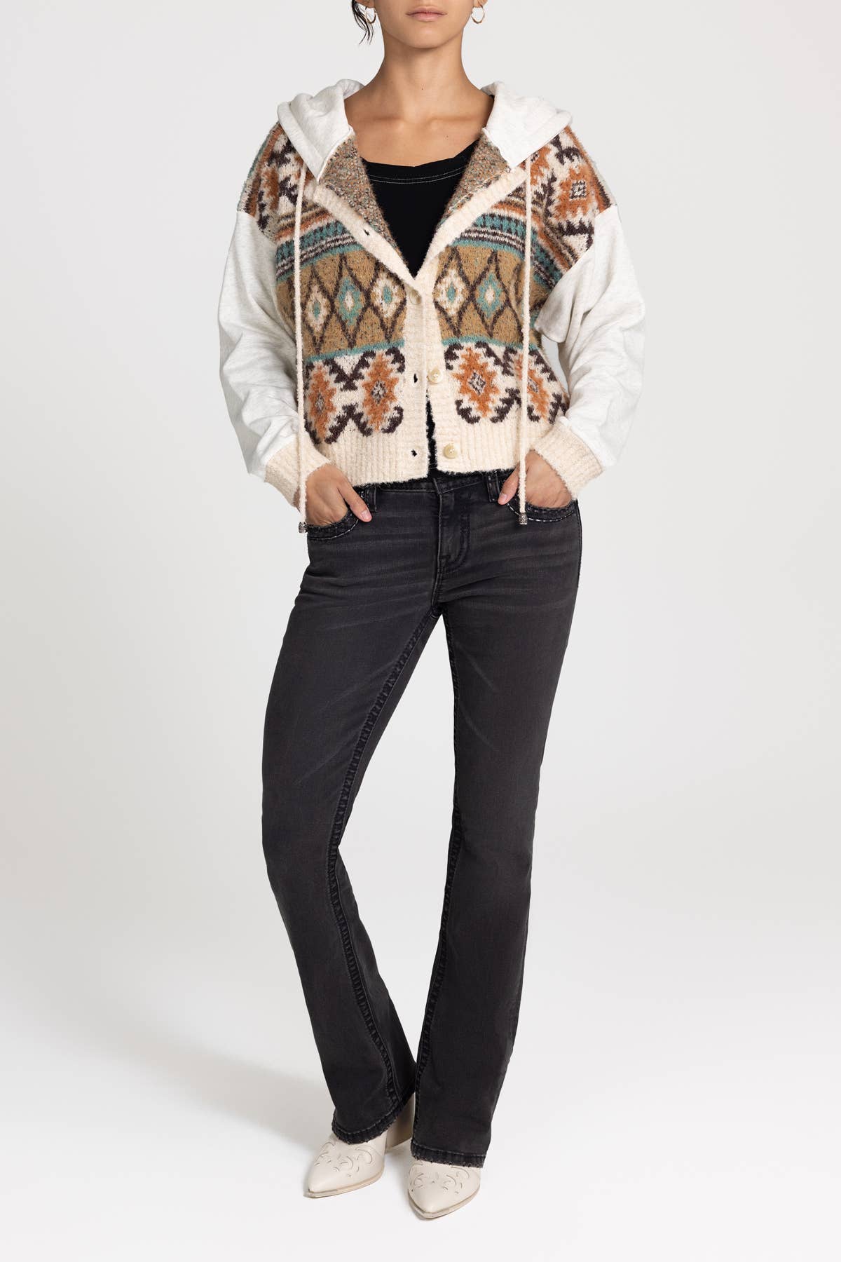 Miss Me - Wholesale Hoodie - Women's - MSW0462L- HOODED SWEATER