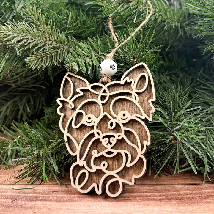 Morkie Dog Christmas Ornament, Pet Store, Gift for Dog Owner for wholesale by Rocky Knoll Co.