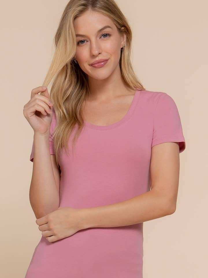Active Basic | Active USA - Wholesale T-shirt – women's - Short Sleeve Scoop Neck Cotton Jersey Top6