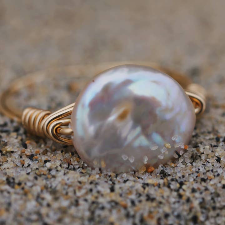 Circle Pearl Ring for wholesale by Kindness Gems