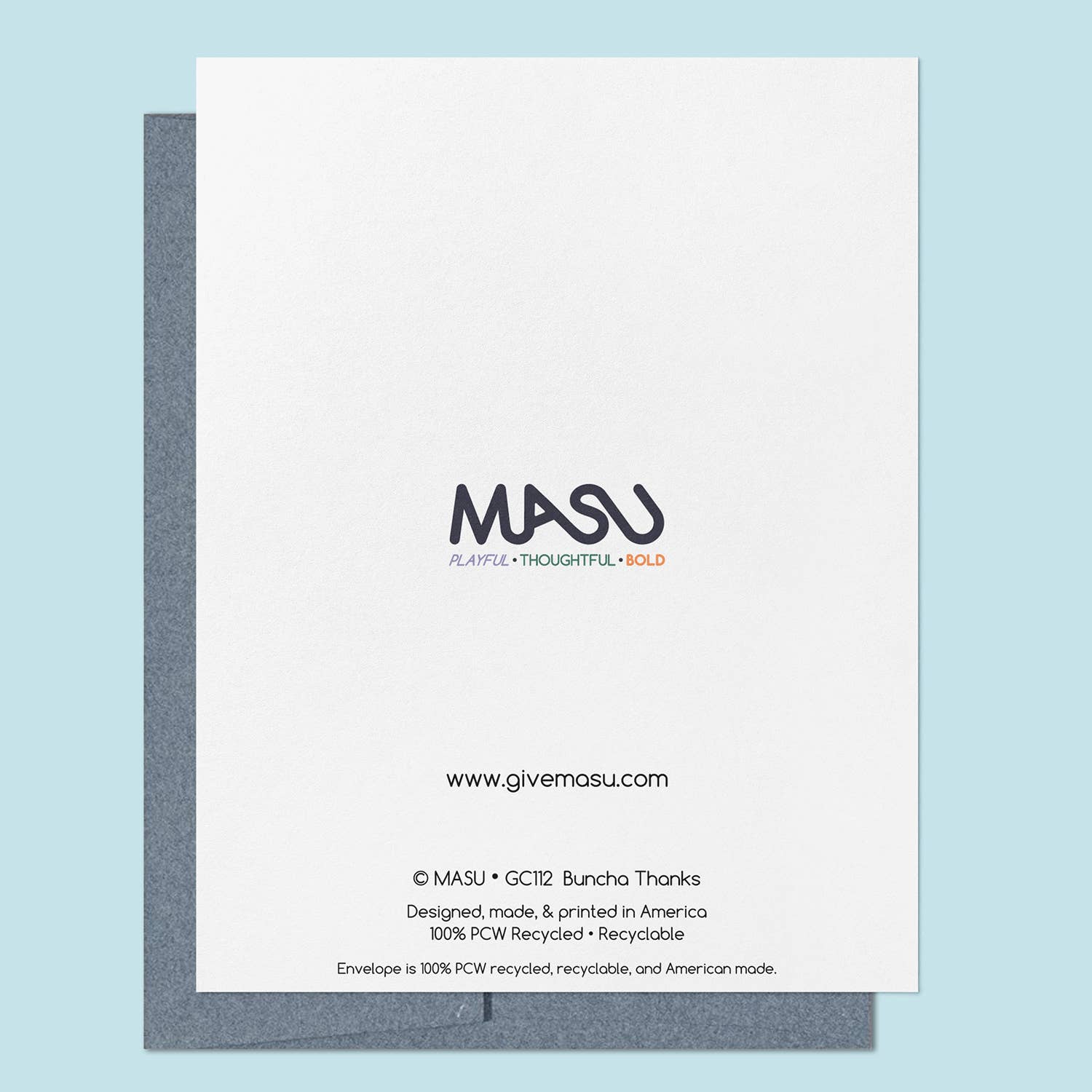 MASU - Vendita all'ingrosso Biglietti di ringraziamento - Biglietto di Ringraziamento Riciclato Pesche Giocose3