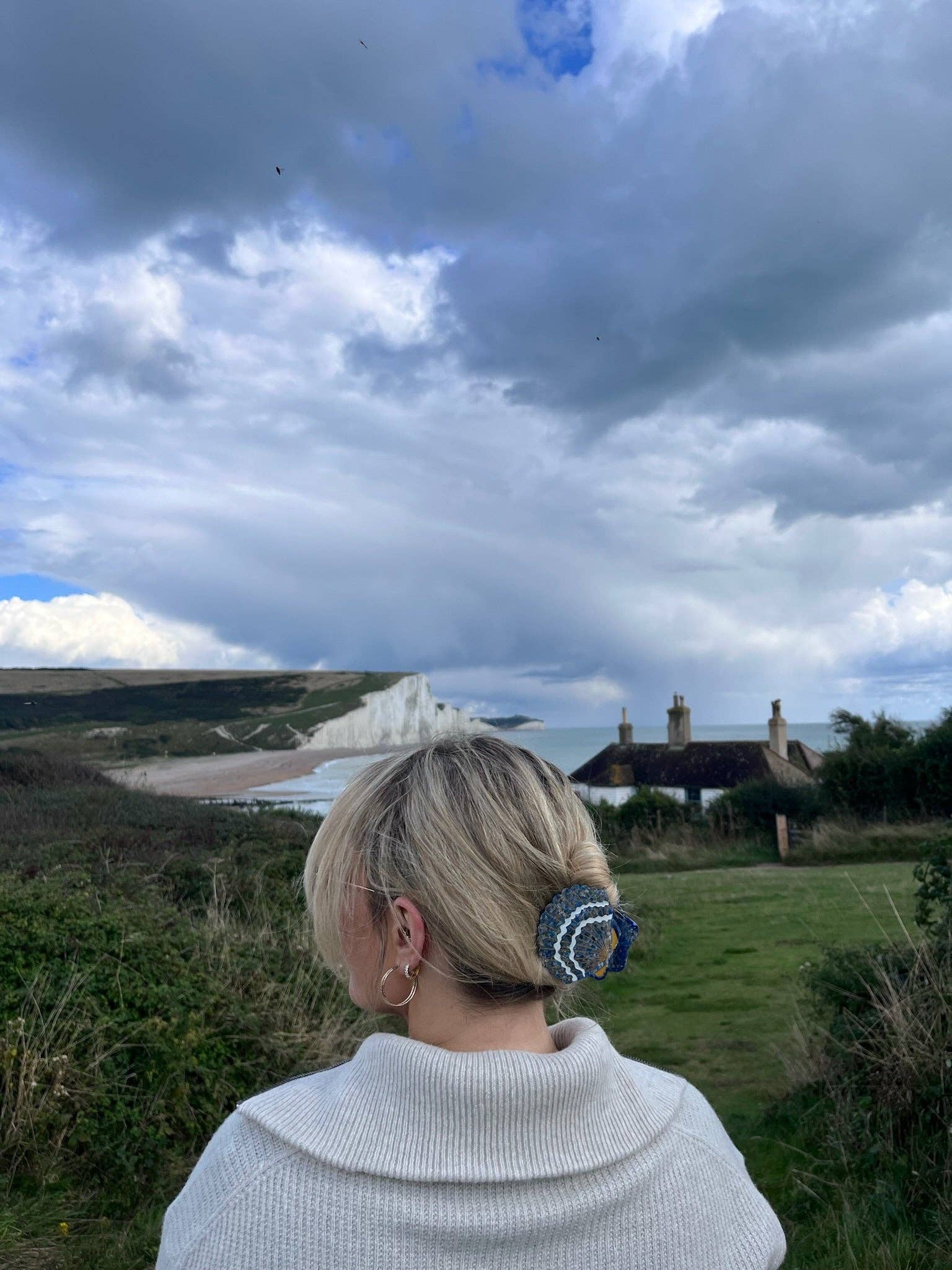 Solar Eclipse - Wholesale Hair Clip - Women's - Hand-painted Seashell Claw Hair Clip | Eco-Friendly4