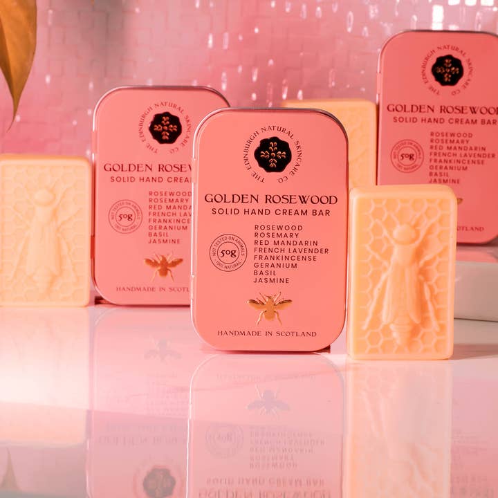 The Edinburgh Natural Skincare Company – wholesale Hand cream/lotion – Golden Rosewood Solid Hand Cream Bars1