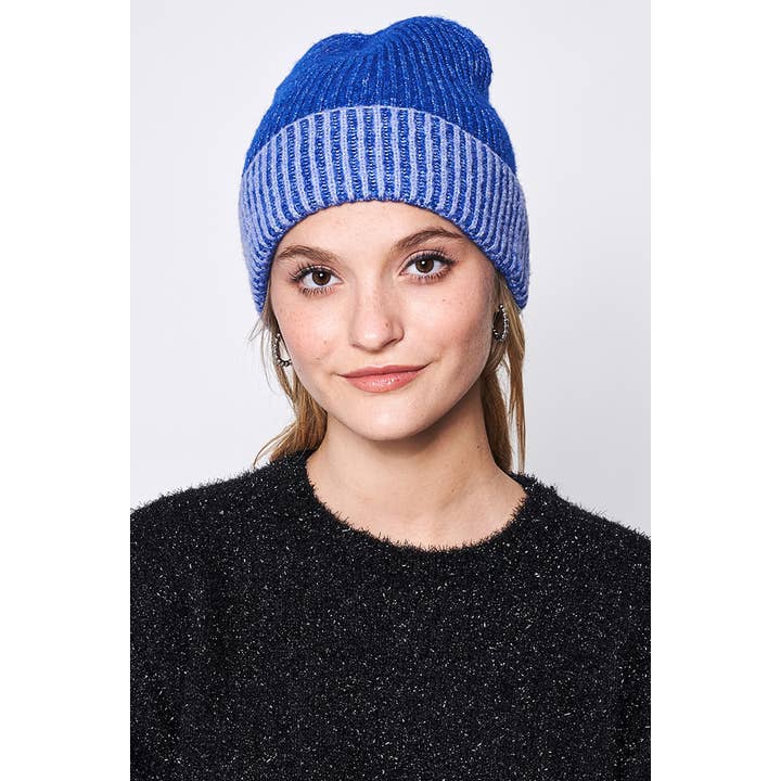 Hana - Wholesale Beanie - Women's - Two Tone Cuff Beanie9
