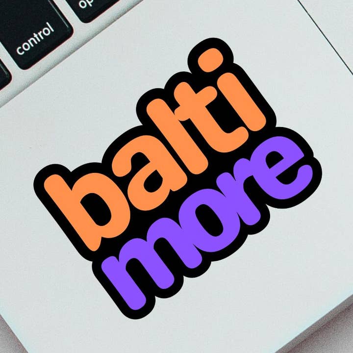 Baltimore Vinyl Sticker for wholesale by Chesapeake Charm Shop