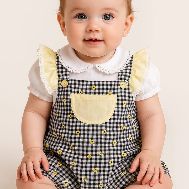 2-delt sæt med dungarees og skjorte (50 % rabat) for engroshandel hos Cotton Socks