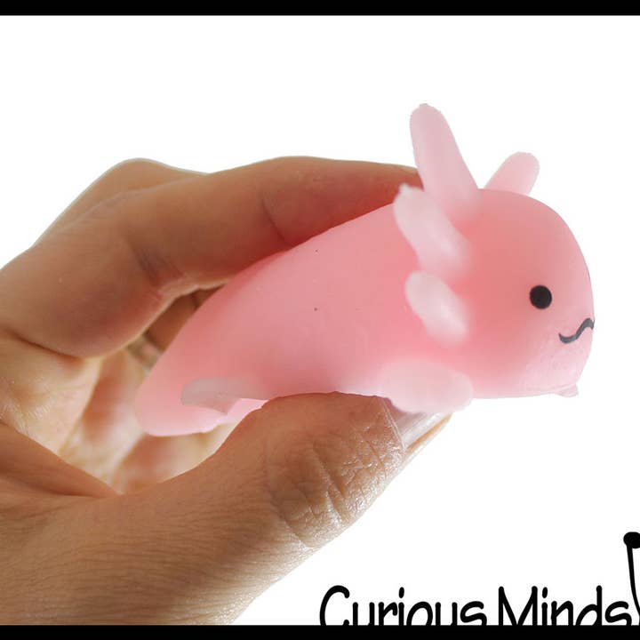 Curious Minds Toys - Wholesale Squishy Toy - Kids & Baby - 1 Axolotl Large Mochi - Cute Animal Gummy Mochi Fidget Squis7