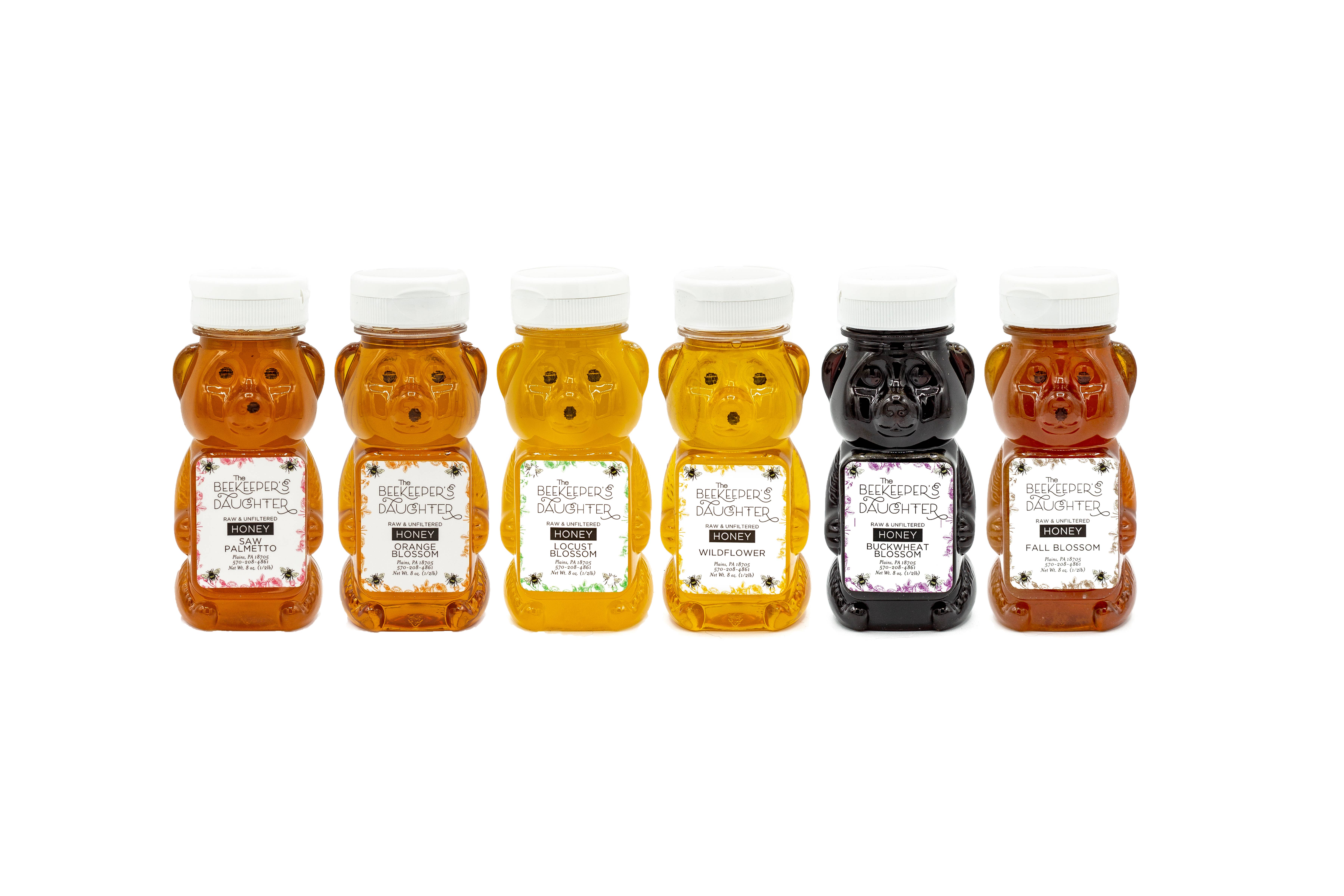 The Beekeeper's Daughter - Wholesale Honey - 8oz Honey  Bear - Raw Wildflower Honey3