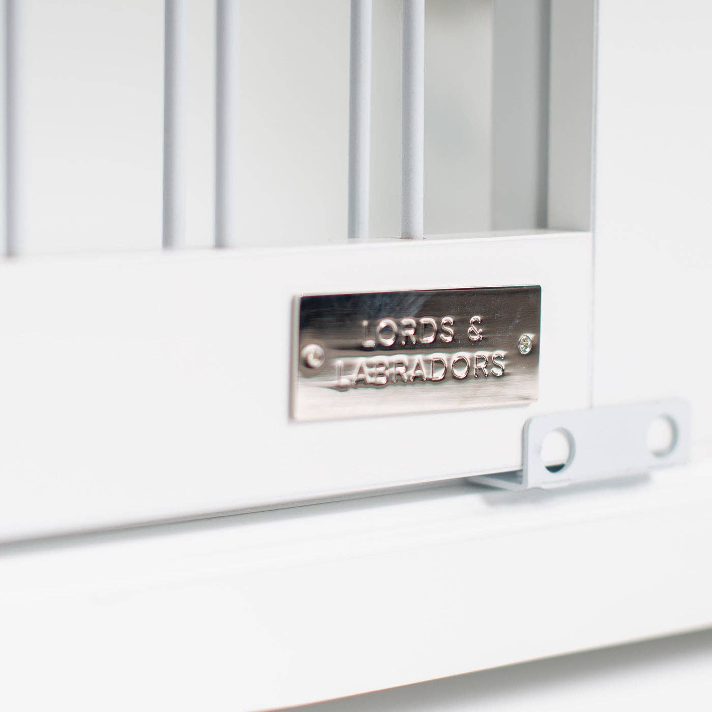 Wooden Sliding Door Dog Crate in White for wholesale on Faire6