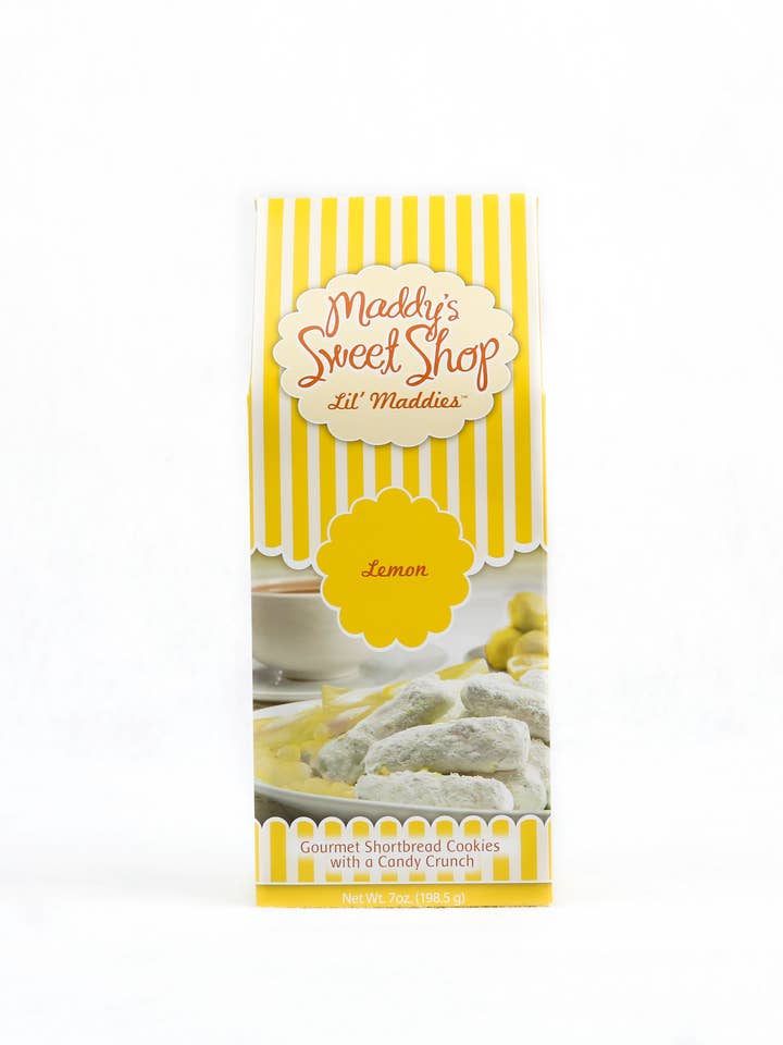 Maddy's 7oz Sweet Shop Lemon Snaps for wholesale by Flathau's Fine Foods