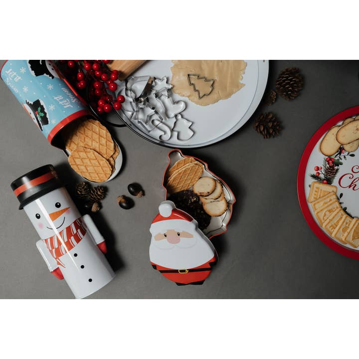 DAHO - Wholesale Canister Set - DaHo Christmas Holiday Novelty Shaped Tin Canister 3ASST4