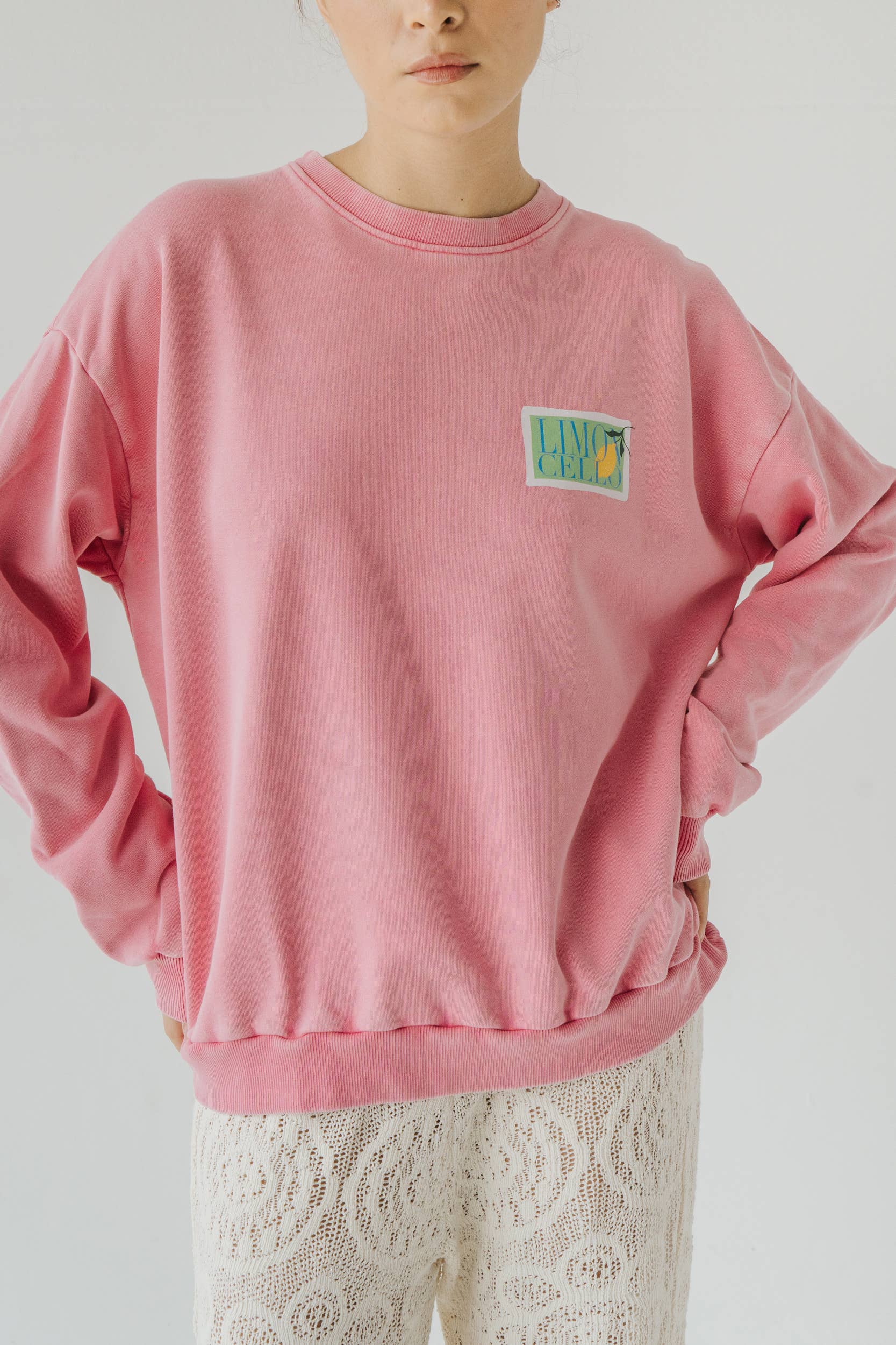 Bauy - Vente Sweat-shirt à imprimés – femme - Pull rose imprimé8