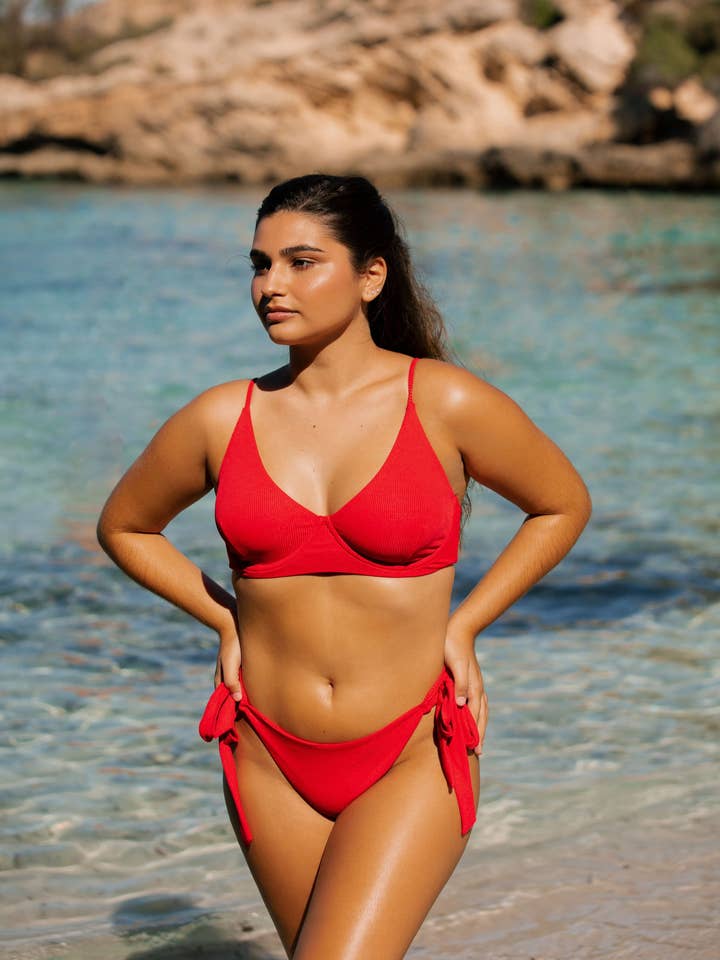 HELEN TOP - Flame Ribbed für den Großhandel von Palmar Swimwear