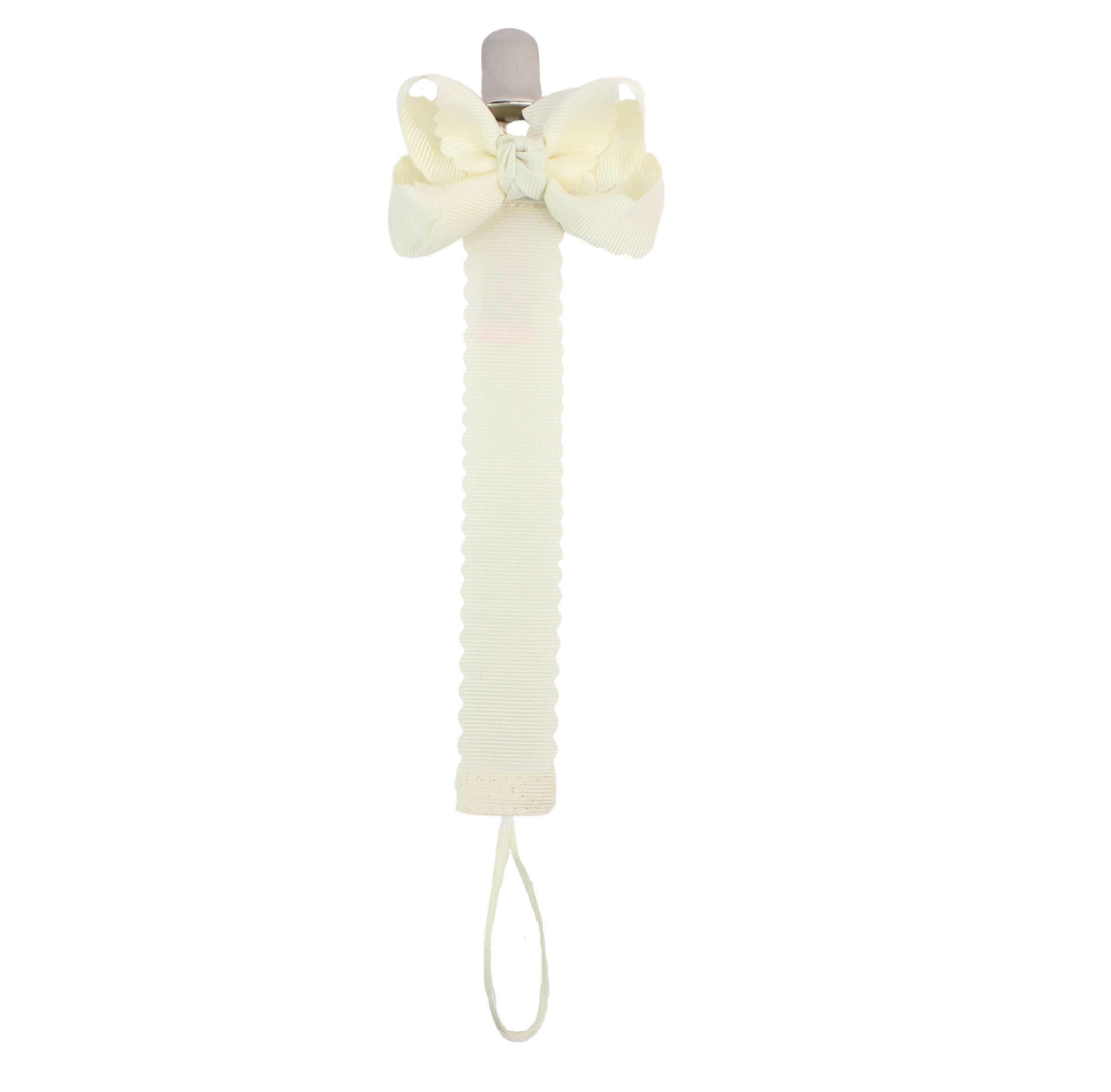 Beyond Creations, LLC - Wholesale Pacifier Clip - Baby - Scalloped Grosgrain Pacifier Clip w/ Detachable Bow10