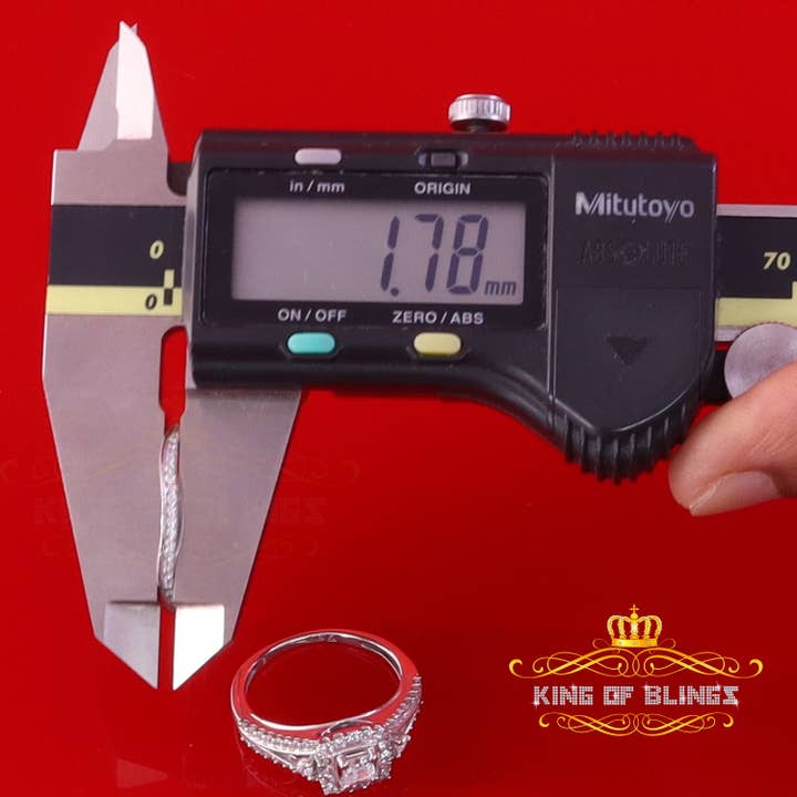 KING OF BLINGS - Wholesale Multi-stone ring - King Of Bling's1.75ct Cubic Zirconia White Sterling Silver Men's/ Women 2PC Bridal Rings Size 711