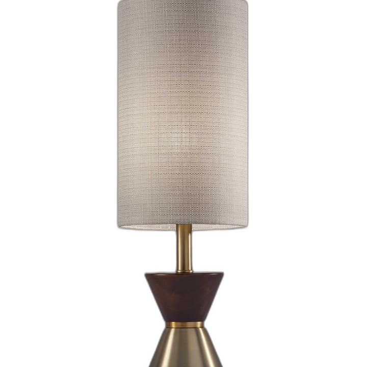 HomeRoots - Wholesale Accent/Desk Lamp - Brass Wood Metal Diabolo Table Lamp