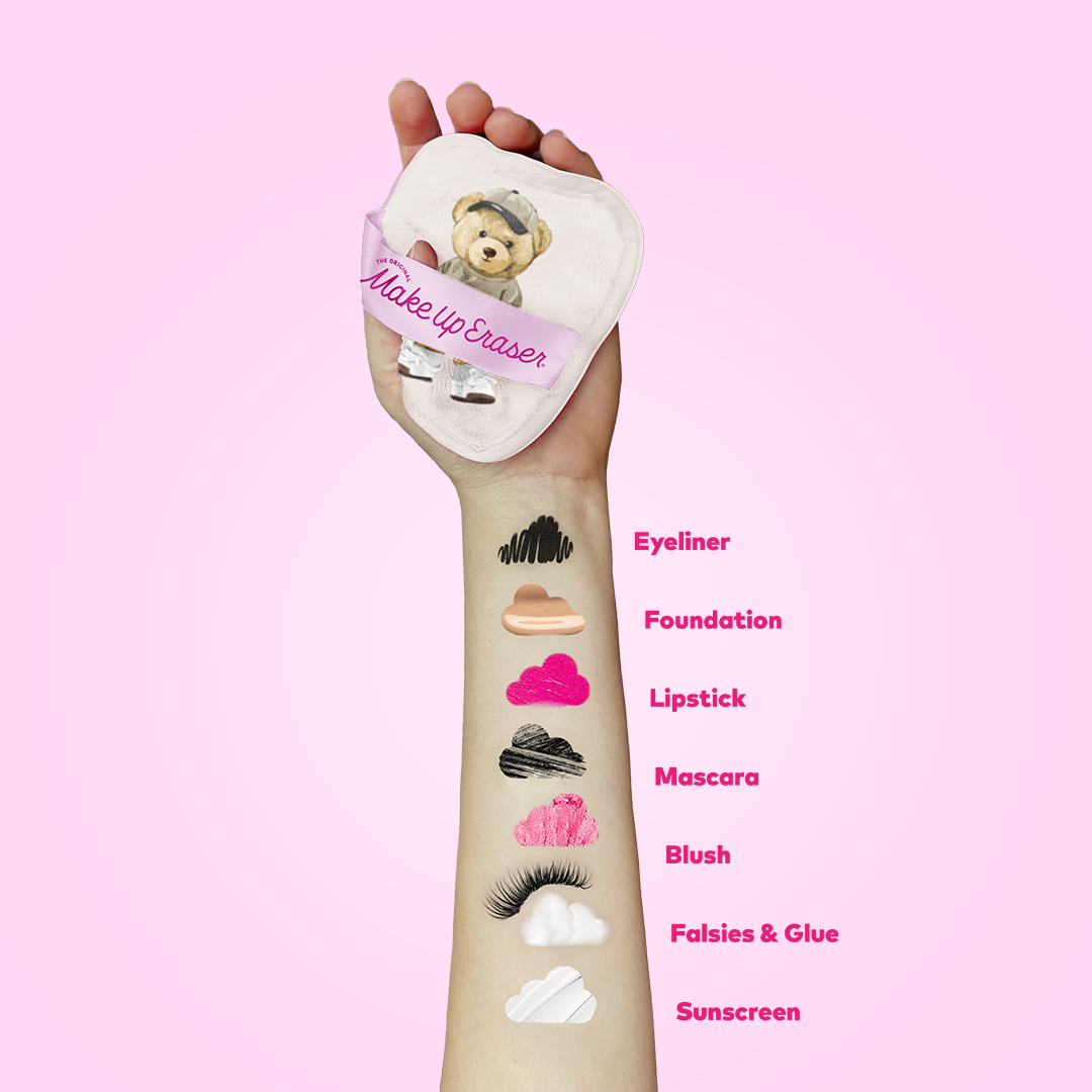 The Original MakeUp Eraser - Wholesale Makeup Remover - Teddy Bear 7-Day Gift Set & Plush Cosmetic Bag9