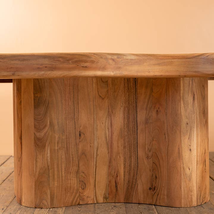 Ian Snow Ltd – wholesale Side table – Tove Acacia Wood Natural Finish Dining Table9