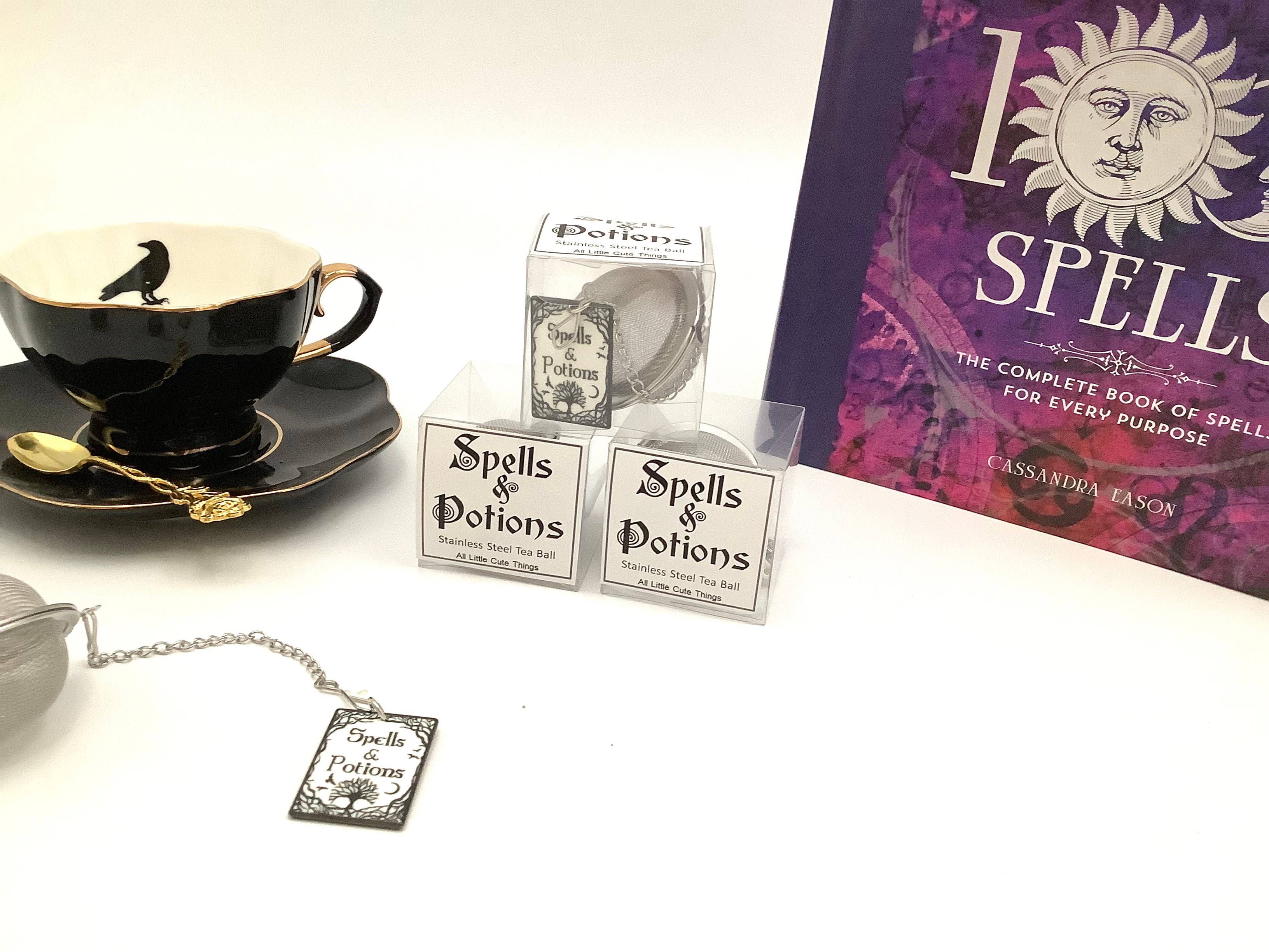 All Little Cute Things – Coador/infusor de chá por atacado – Infusor de chá com bola e pingente artesanal tema Feitiços e Poções5