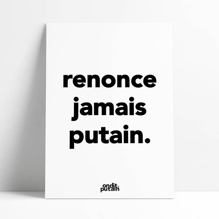 A4 - Never give up the fuck. for wholesale by Onditputain